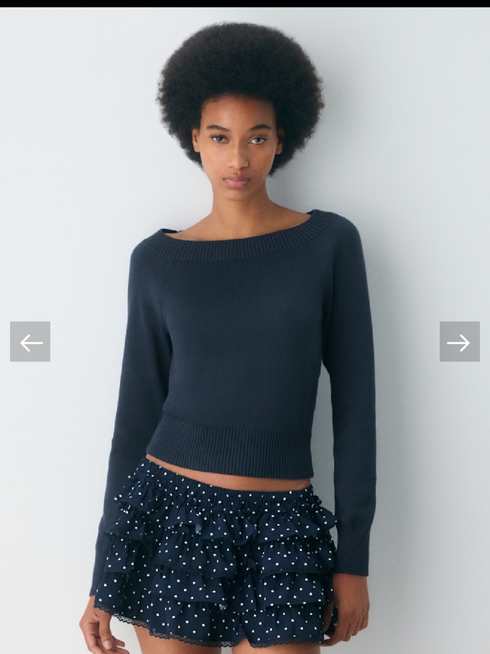 Sunday Best Cotton Charm Sundance Sweater in Navy Cotton/Cashmere Blend